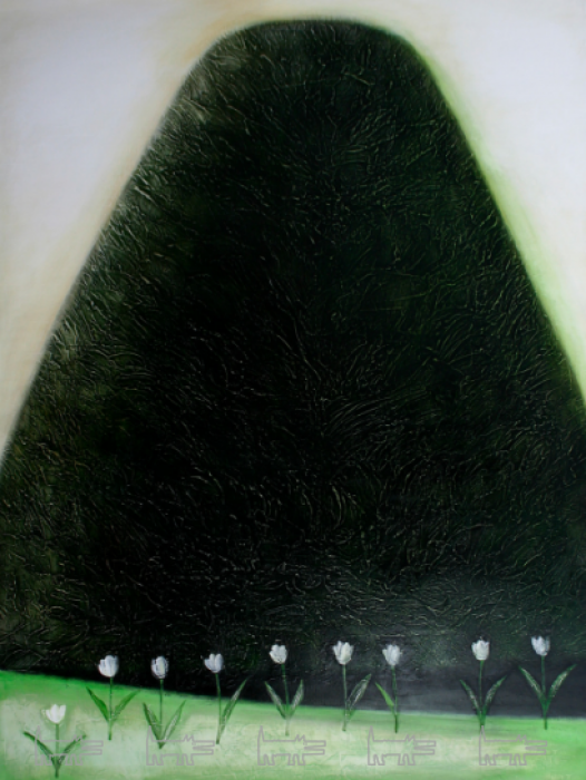 Виктория Питиримова. Кипарисы. Смешанная техника. 2014