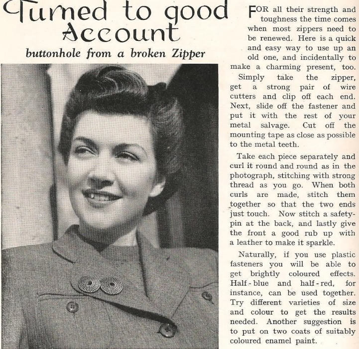 Брошь из сломавшейся молнии, 1942 год, Великобритания