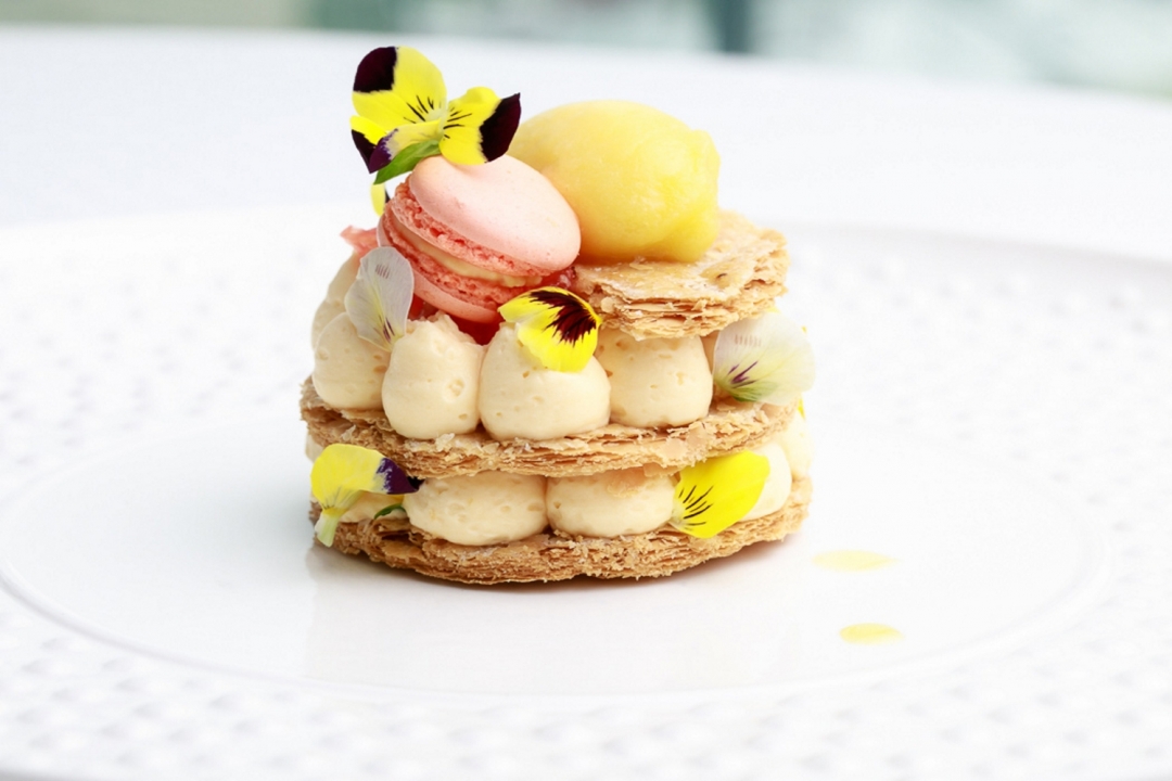 Мильфей с мандарином и грейпфрутом