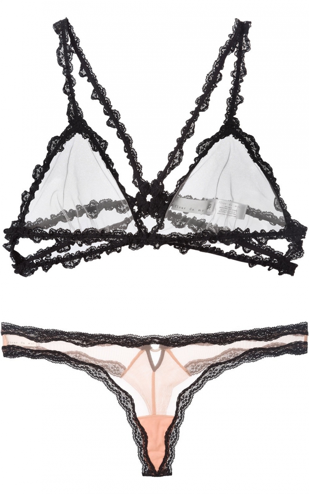 Fleur Du Mal, бюстгальтер 9000 рублей, трусы 2305 рублей (Farfetch)