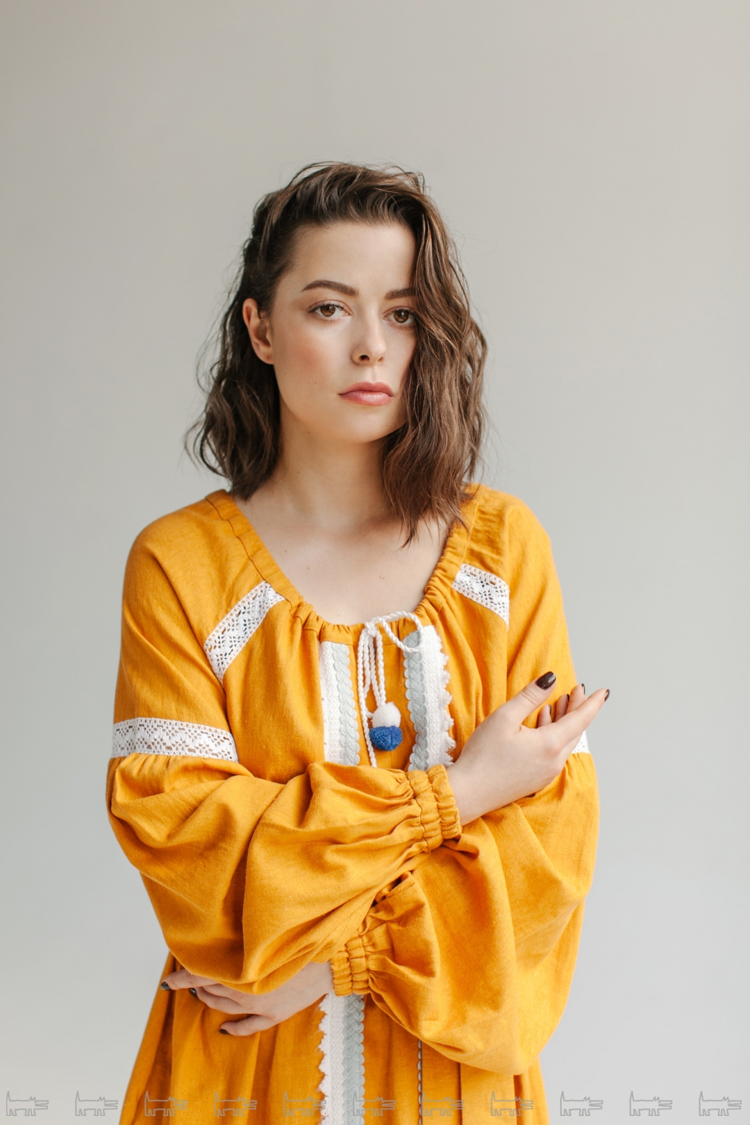 На Даше Вишневской: платье Luda Nikishina (Subbota Showroom)