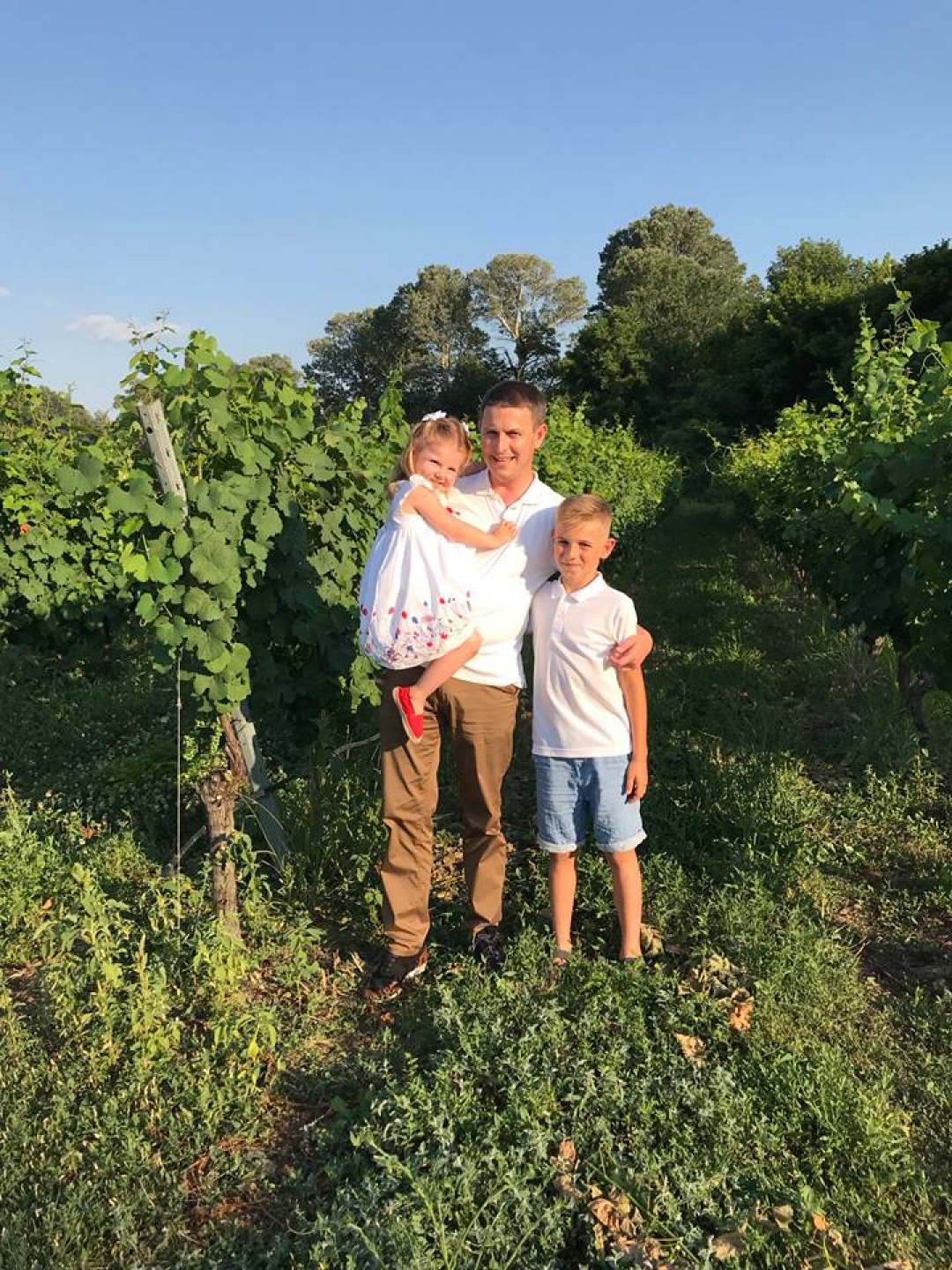 Рэм Акчурин и его дети Никита и Полина