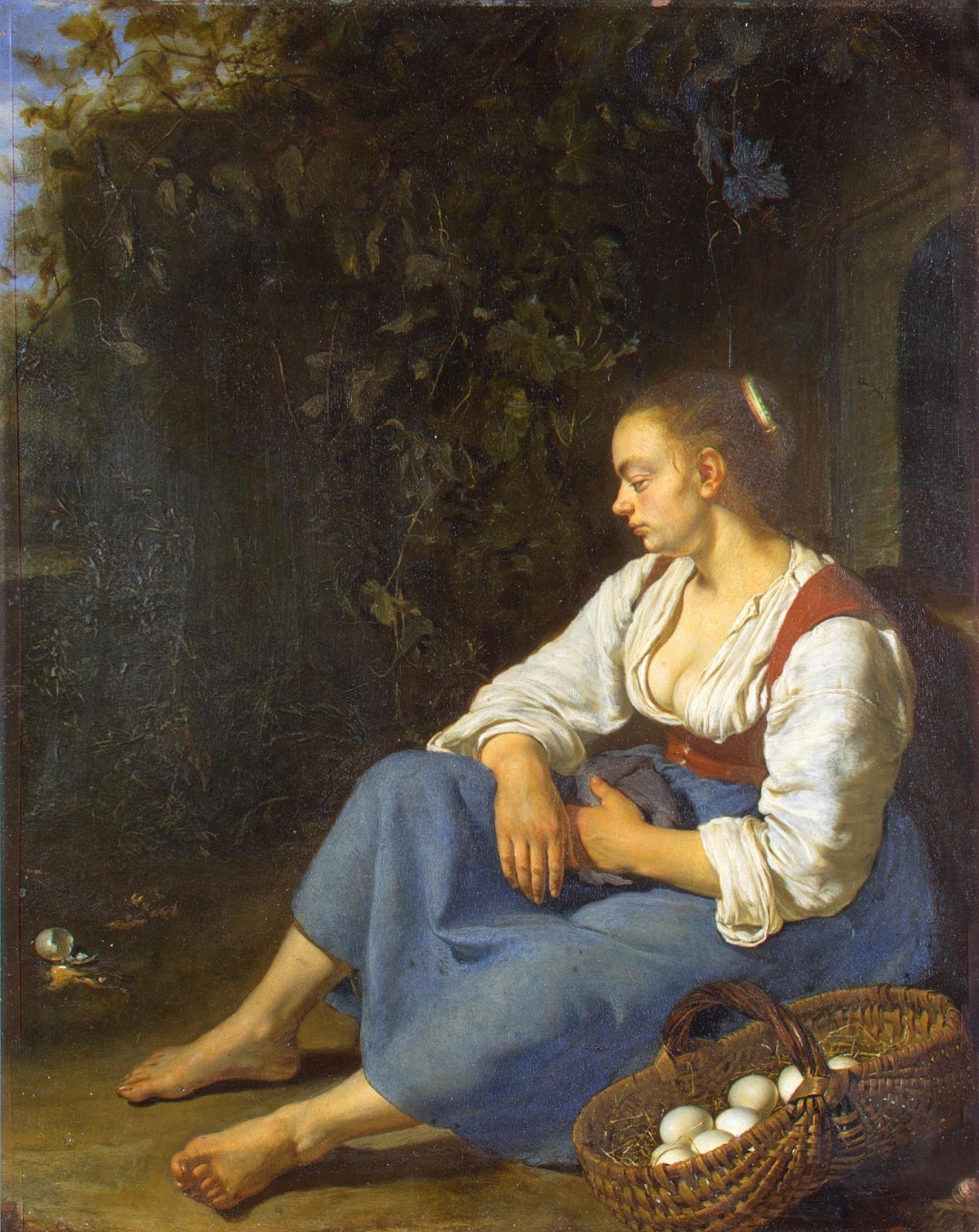 Франс Янс ван Мирис Старший, Разбитое яйцо, Голландия, вторая половина XVII в.