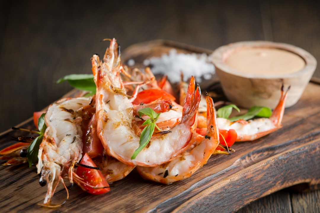 Креветки на гриле