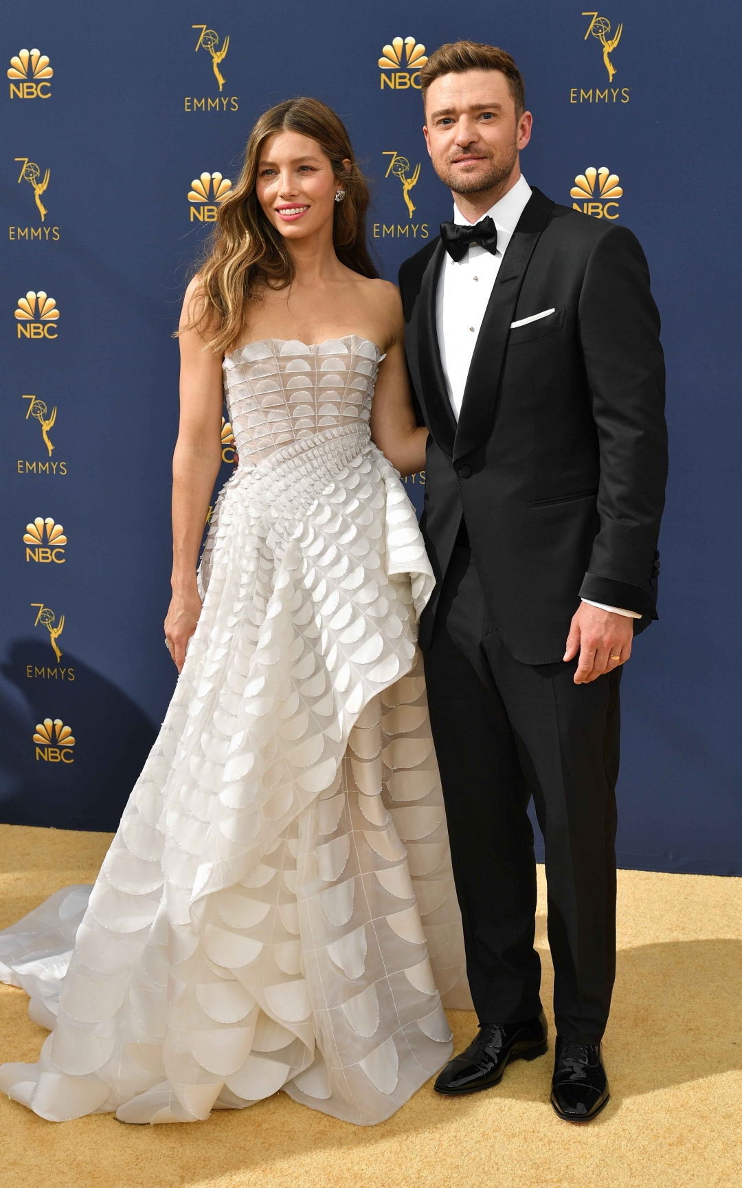 Джессика Бил в Ralph & Russo и Джастин Тимберлейк