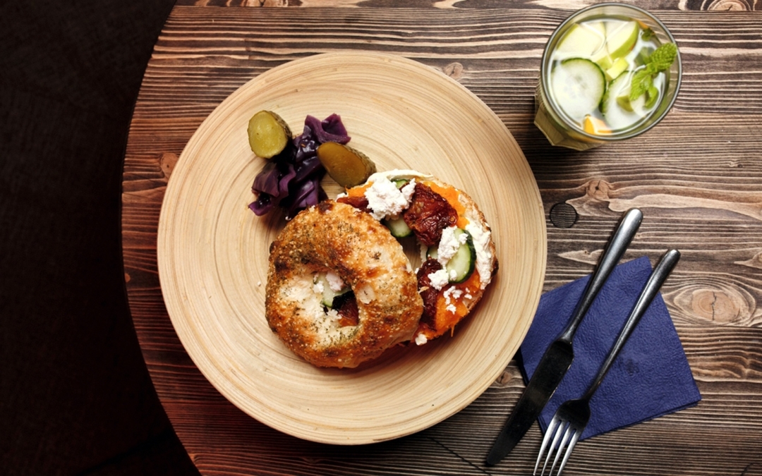 Бейгл с печеной тыквой