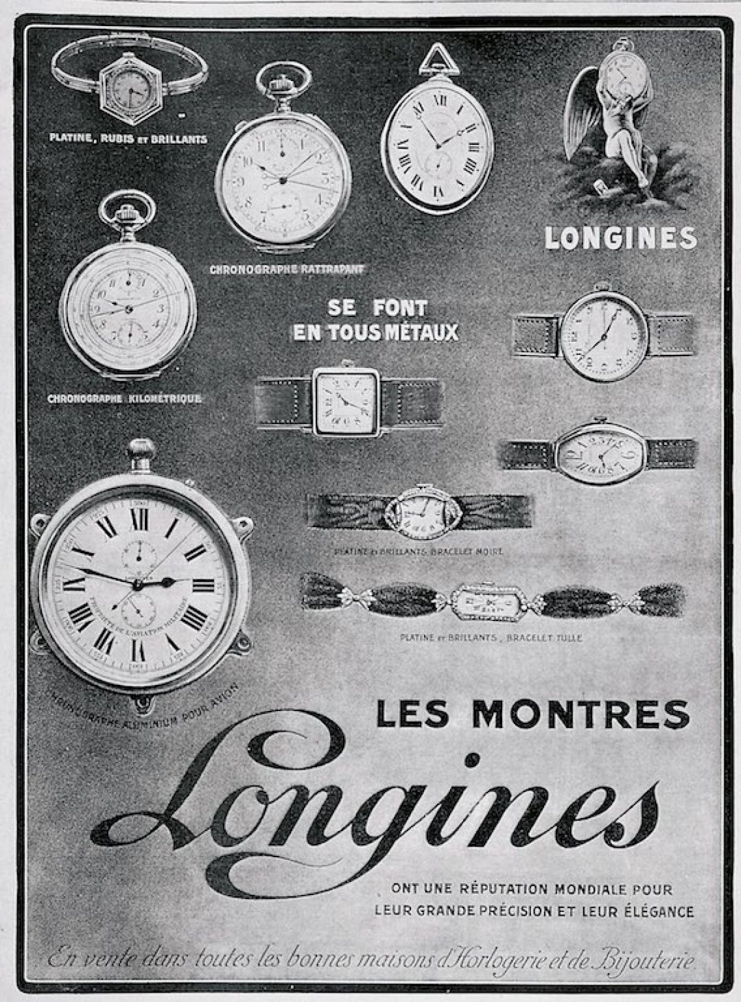 Брошюра с разными часами Longines