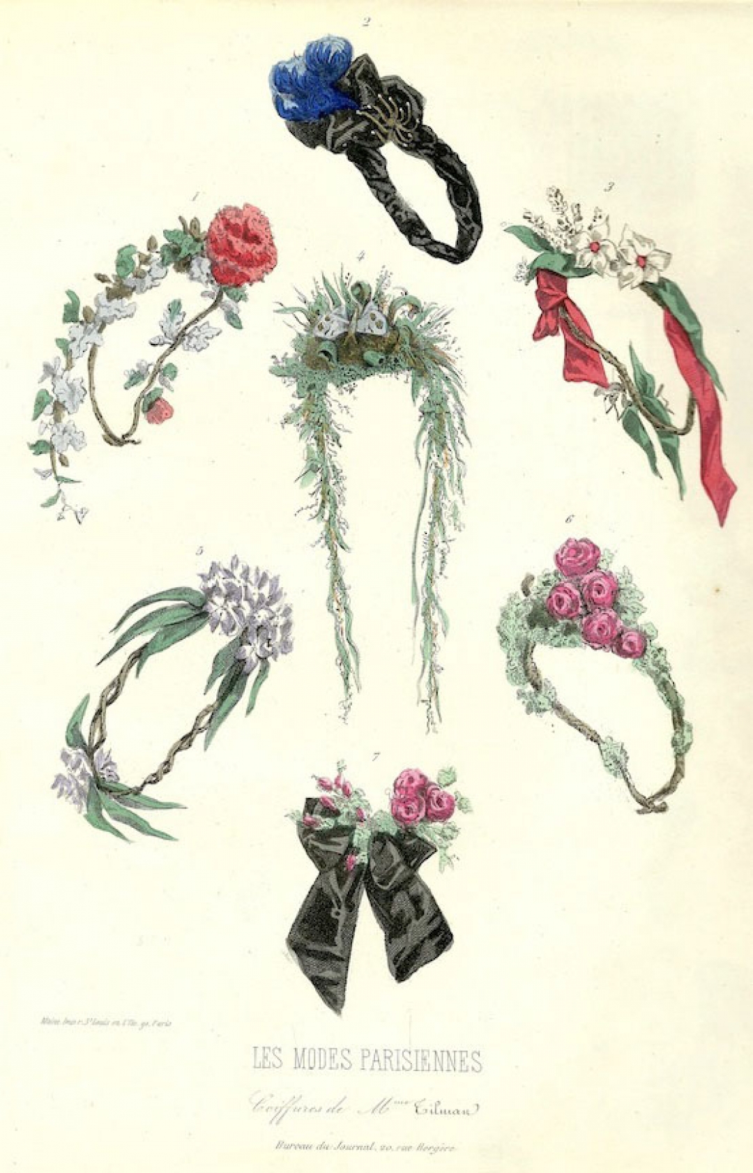 Цветочные венки, окрашенные пигментом мышьяка (1860-1865) (коллекция Элисон Мэтьюз Давида)