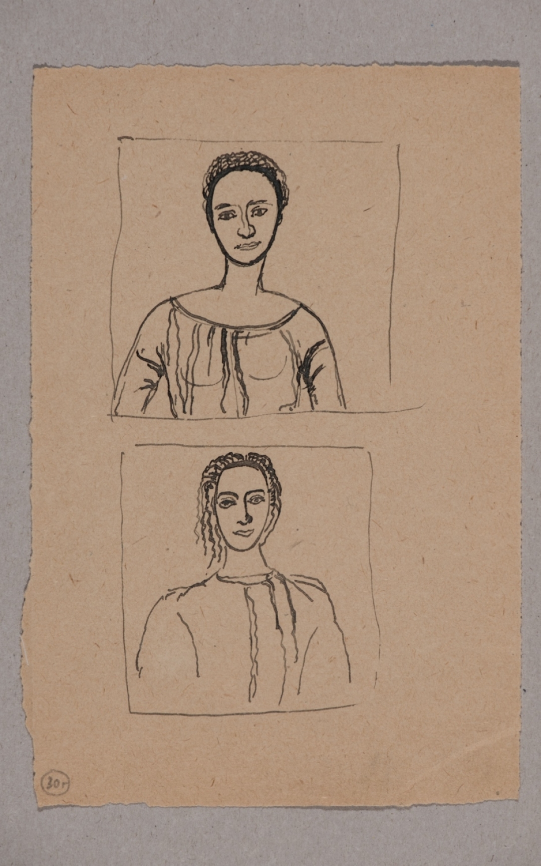 Два женских портрета. Конец 1920-х – начало 1930-х.