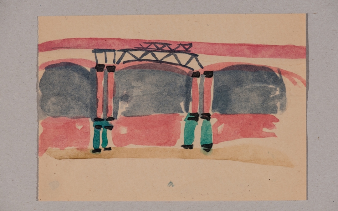 Эскиз росписи зрительного зала Красного театра в здании Государственного Народного дома. 1931-1932.