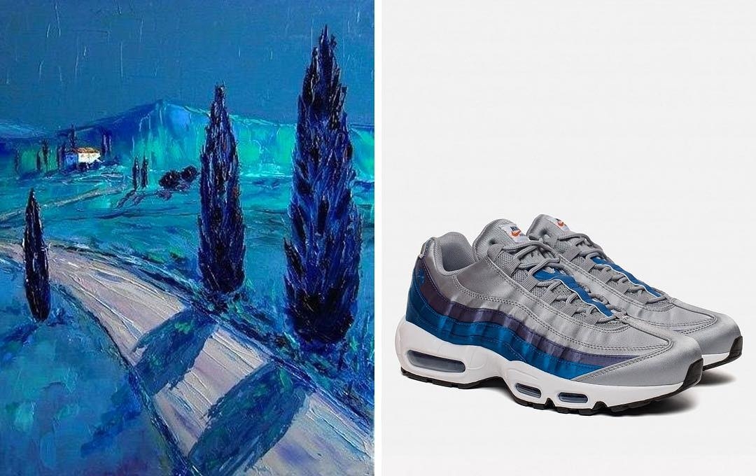 Клаудиа Хансен и кроссовки Nike Air Max 95 SE Wolf Grey/Blue