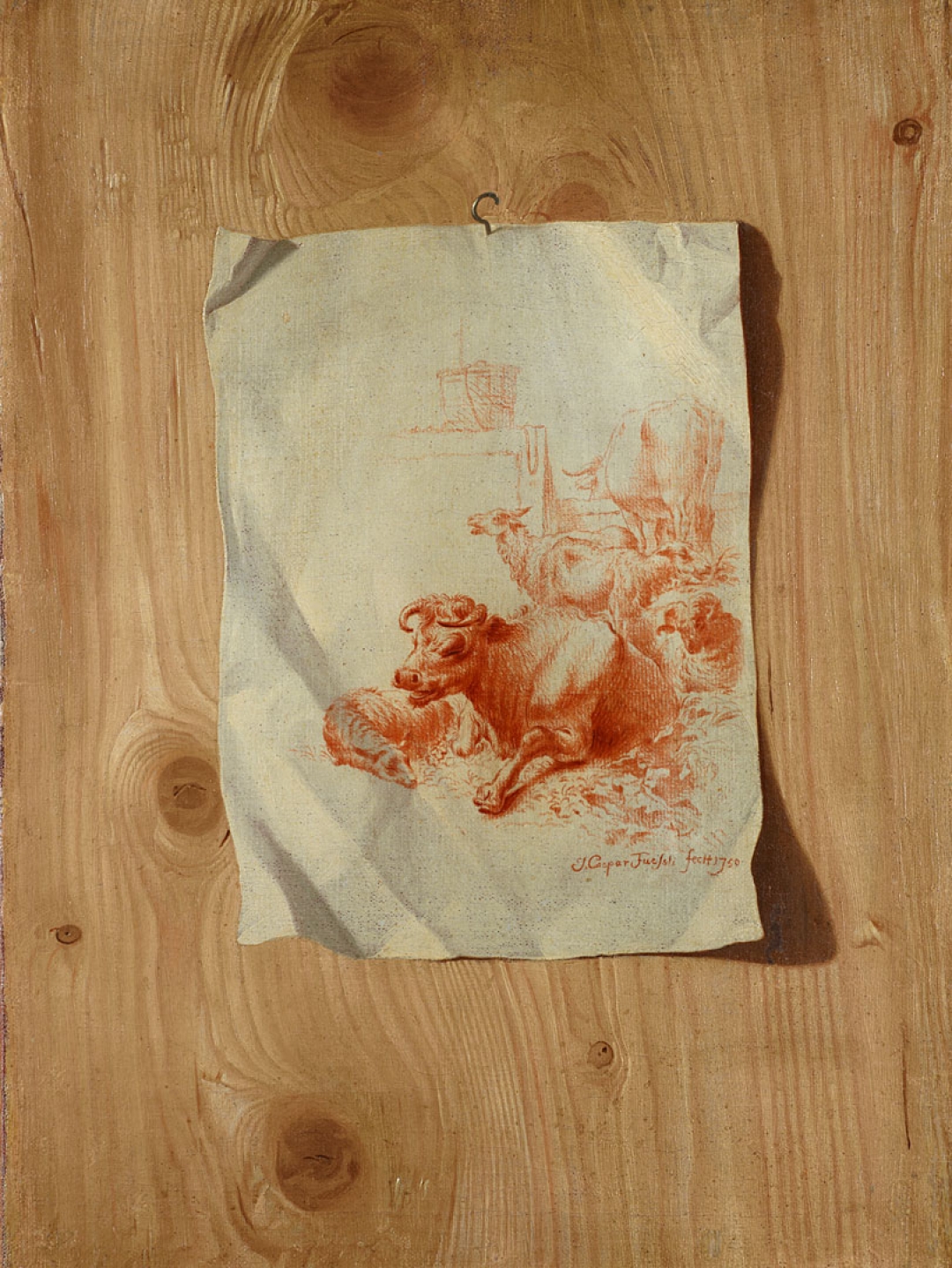 Иоганн Каспар Фюссли Trompe l’ œl (Обманка), Швейцария, 1750 г.