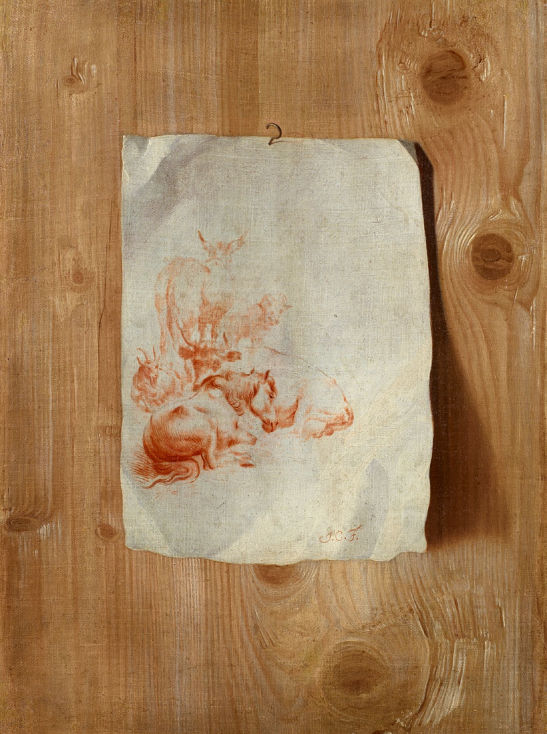 Иоганн Каспар Фюссли, Trompe l’œl (Обманка), Швейцария, 1750 г.