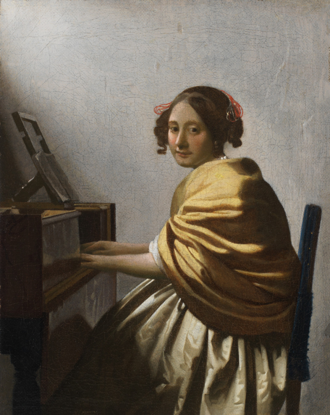 Ян Вермеер Делфтский "Девушка за вёрджинелом", около 1670–1672