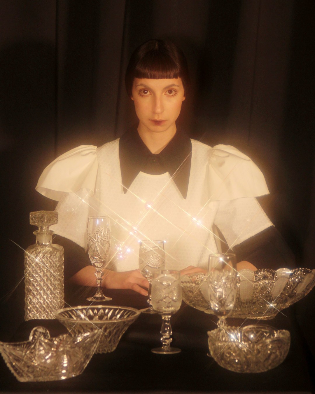 На Любе: белое платье Lena Maksimova, синее платье «Килька на Коне»