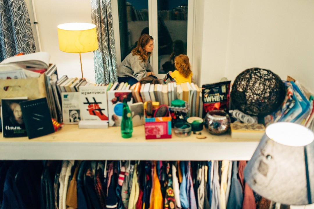 Юля Кулешова с дочерью Юноной