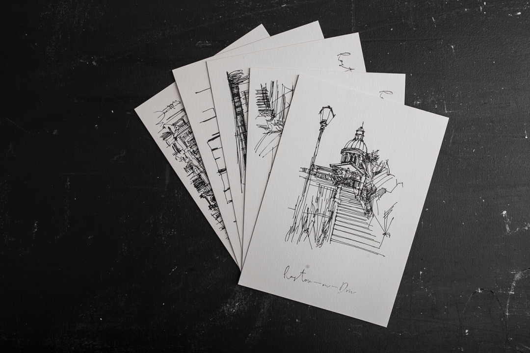 Открытки с изображениями разных мест Ростова, упаковка 400 рублей (детский книжный магазин «Бубука»)