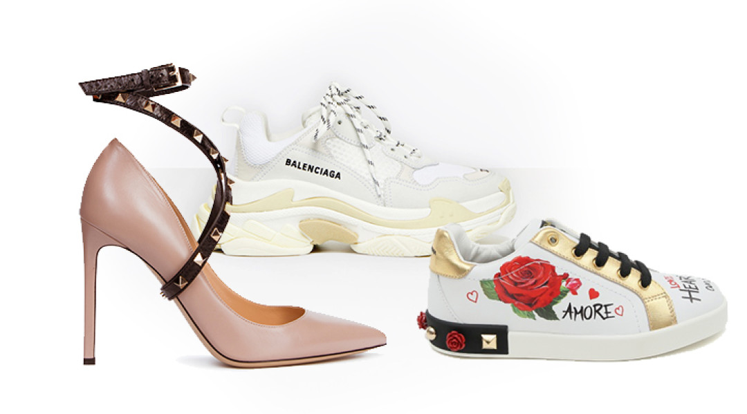 Кроссовки Dolce&Gabbana, кроссовки Balenciaga, туфли Valentino