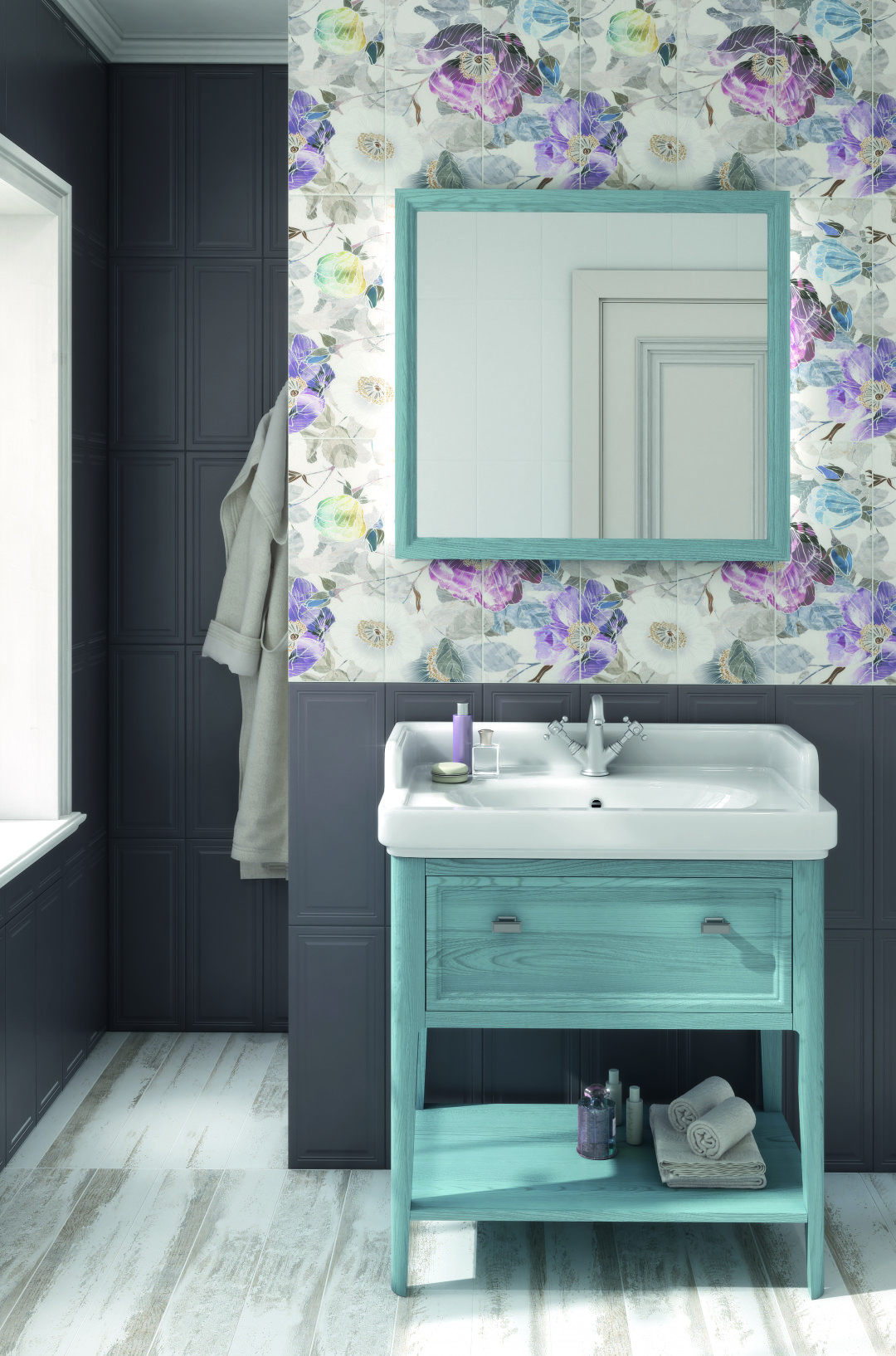 Зеркало 21 500 р., раковина 8300 р., тумба 44 520 р.