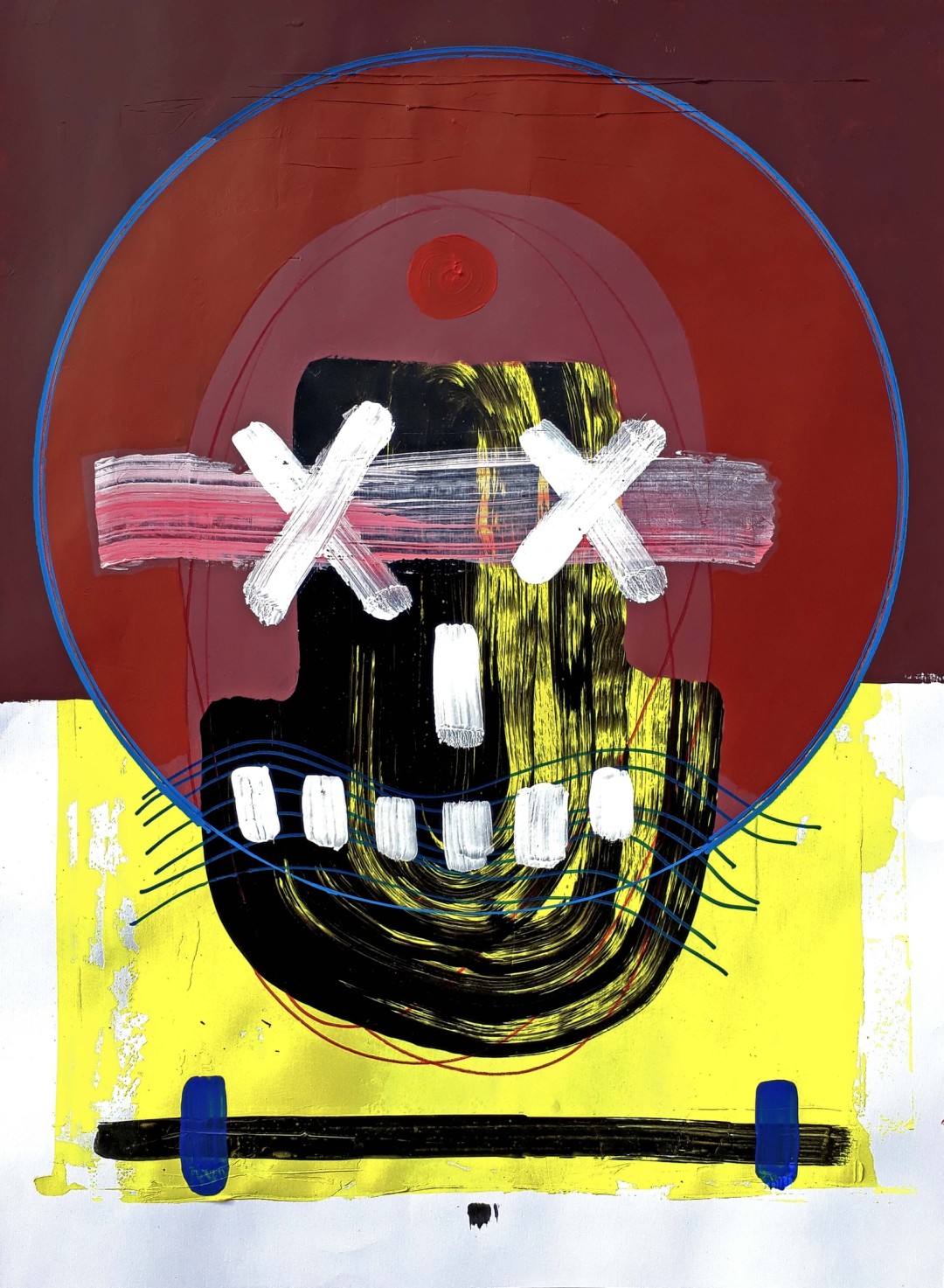 «Без названия», 75 x 55, бумага, акрил, 2019