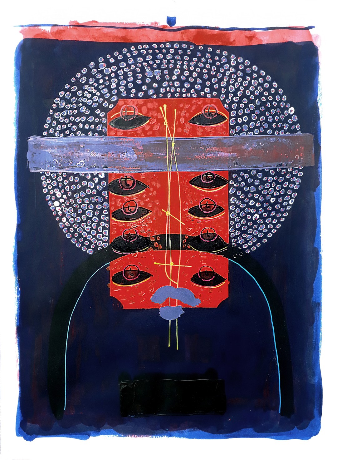 «Лик», 75 x 55, бумага, акрил, 2019