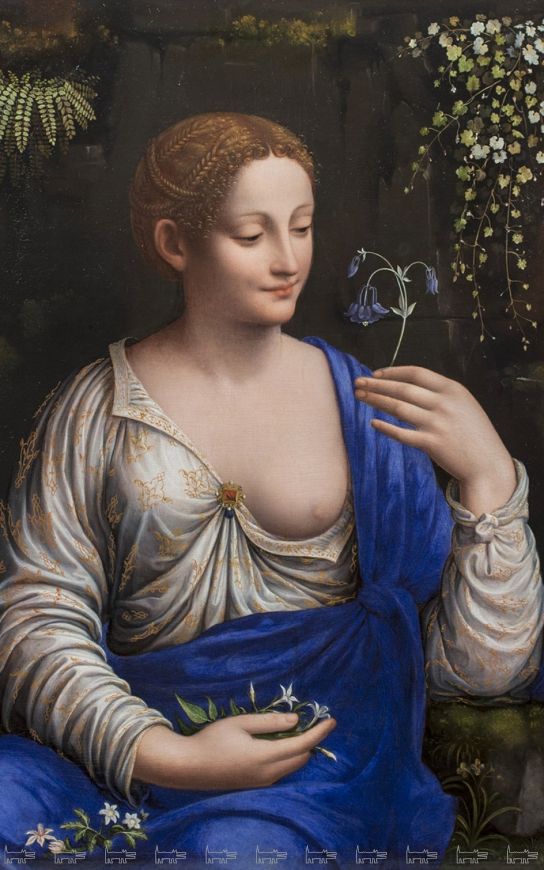 Реставраторы сняли с «Флоры» Франческо Мельци пожелтевший лак, искажавший ее колорит, и теперь мы видим подлинную, насыщенную цветом живопись.