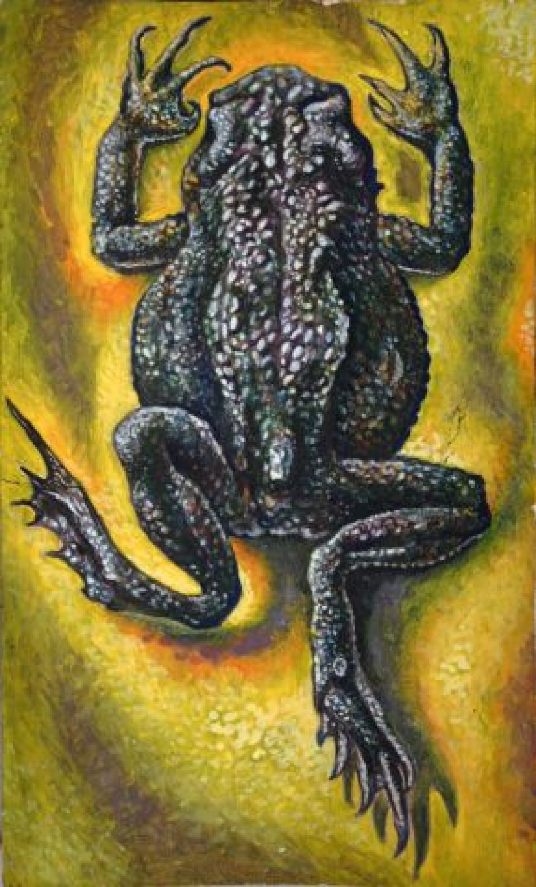 Жаба. Бумага, см.техника. 1970-е. Собрание Е.и С.Ватрушиных, СПб