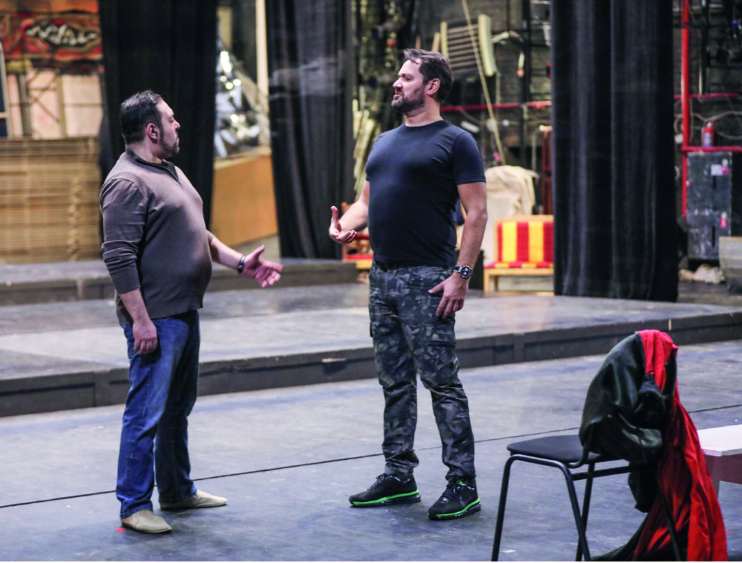 На репетиции «Аттилы» с Артуром Каипкуловым и Владимиром Копытовым