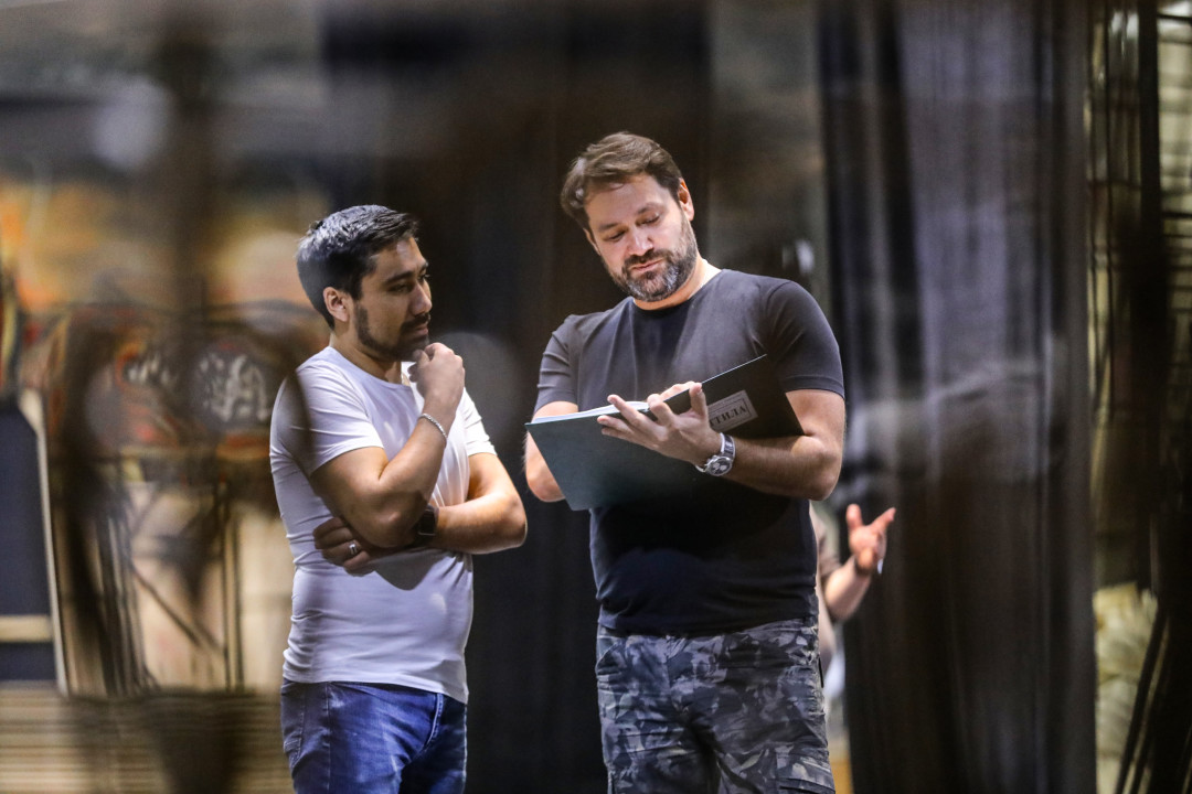 На репетиции «Аттилы» с Артуром Каипкуловым и Владимиром Копытовым