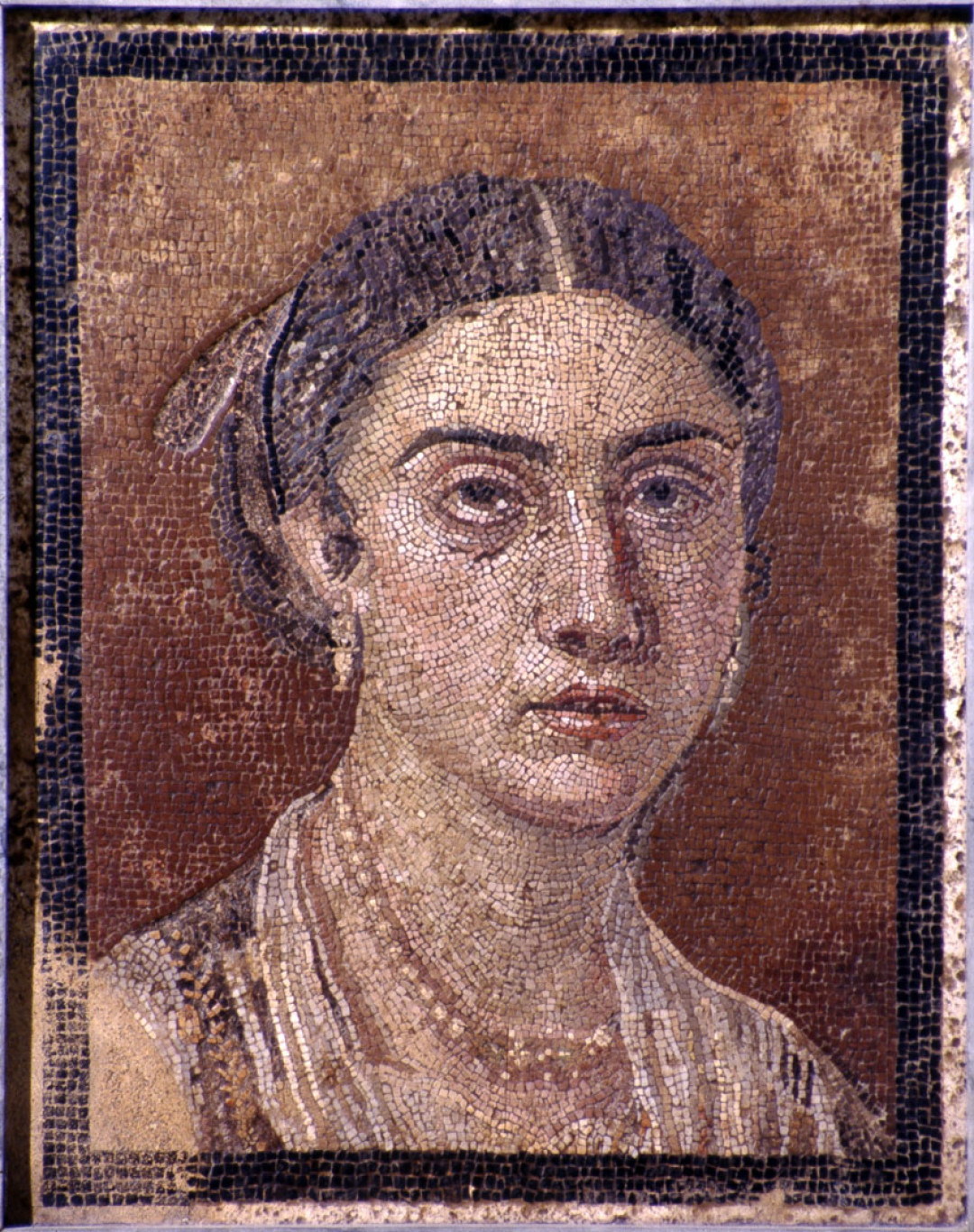 Портрет женщины. Мозаика. Помпеи. I в. н. э.