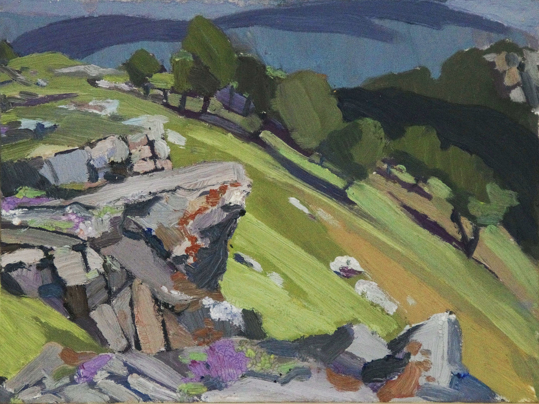 Лидия Кириллова, «На склоне». Холст, масло. 30х40 см.