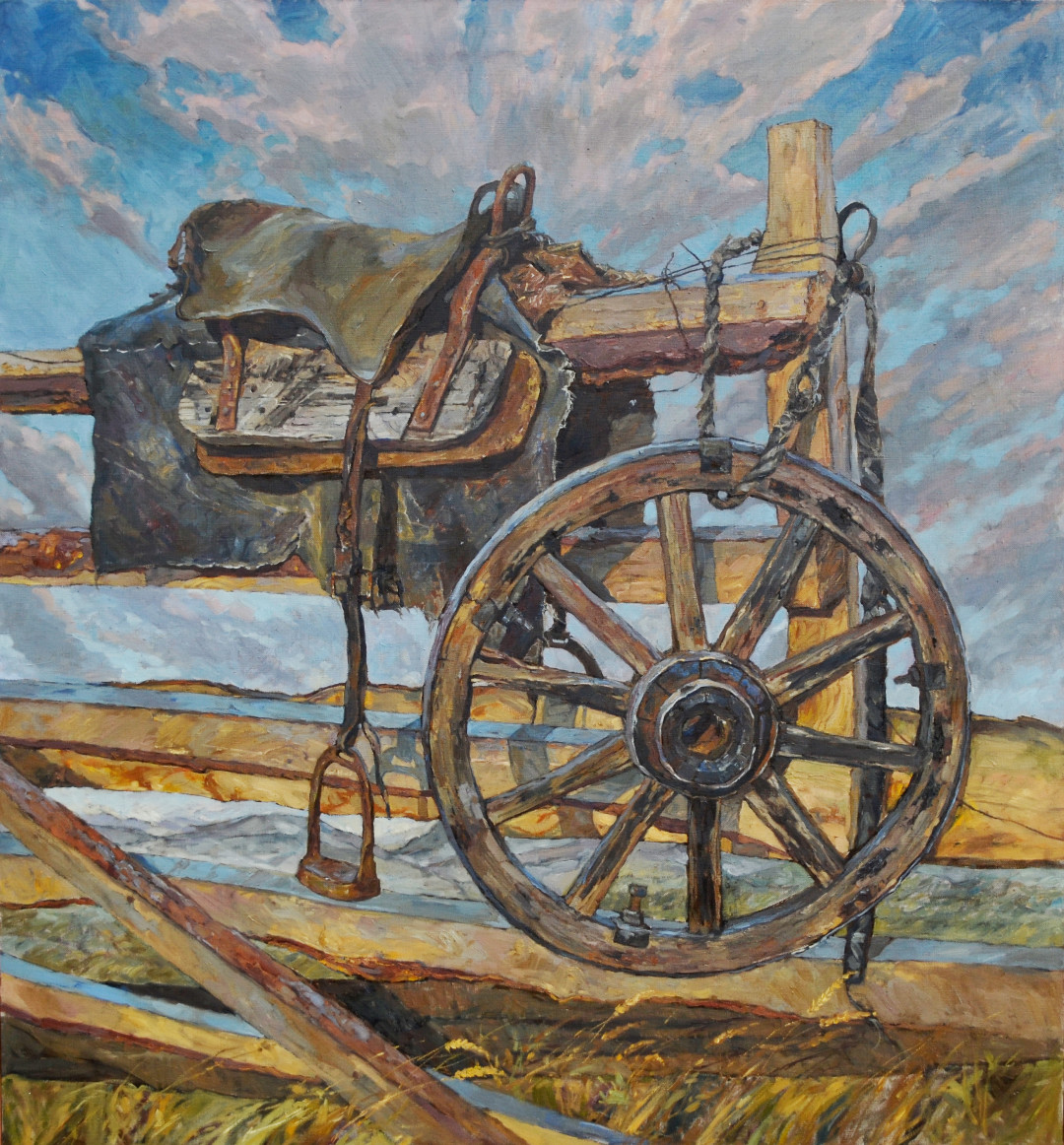 Залифа Хибатова, «Воспоминания о дедушке». Холст, масло. 70х90 см. 2018