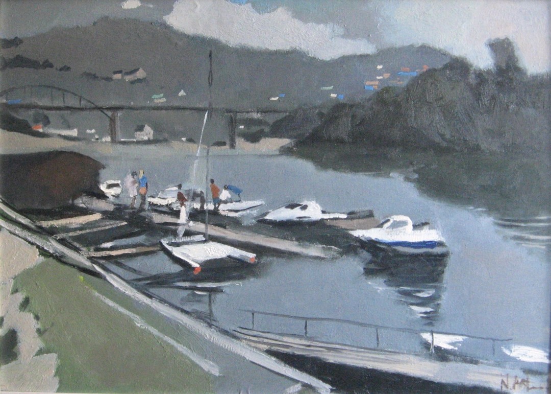 Артем Новоселов, «Причал». Холст, масло. 50х70 см. 2016