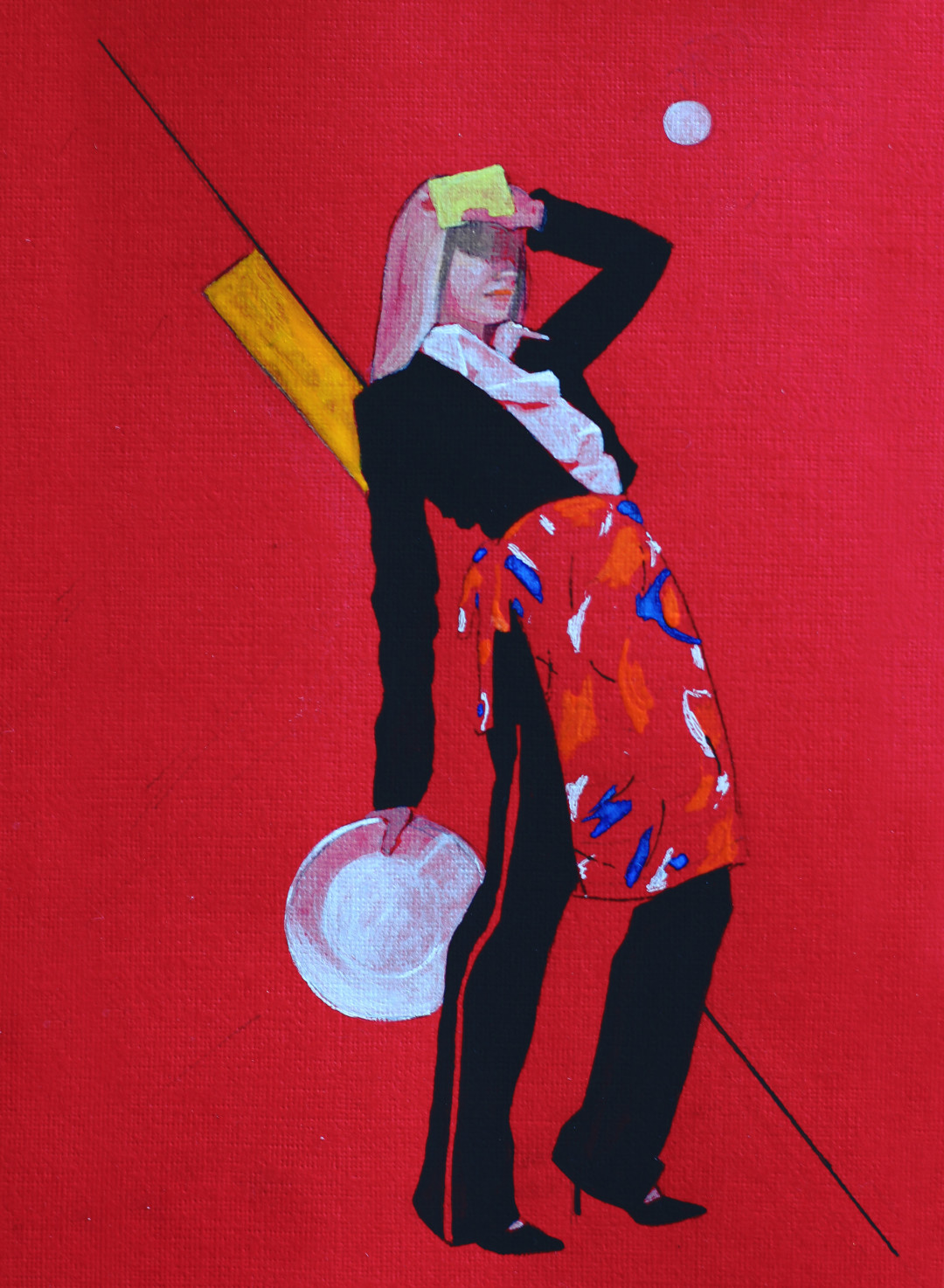 Олеся Глазьева, «Рower-suit». Бумага, акварель. 20х14 см. 2019