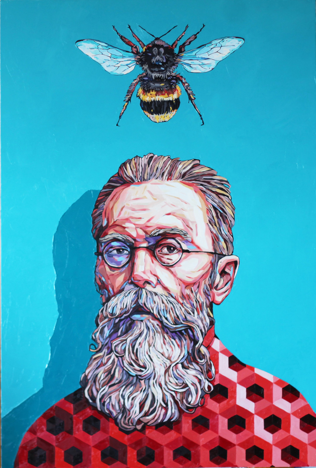 Радик Мусин, «Полет шмеля». Холст, масло. 135х90 см.