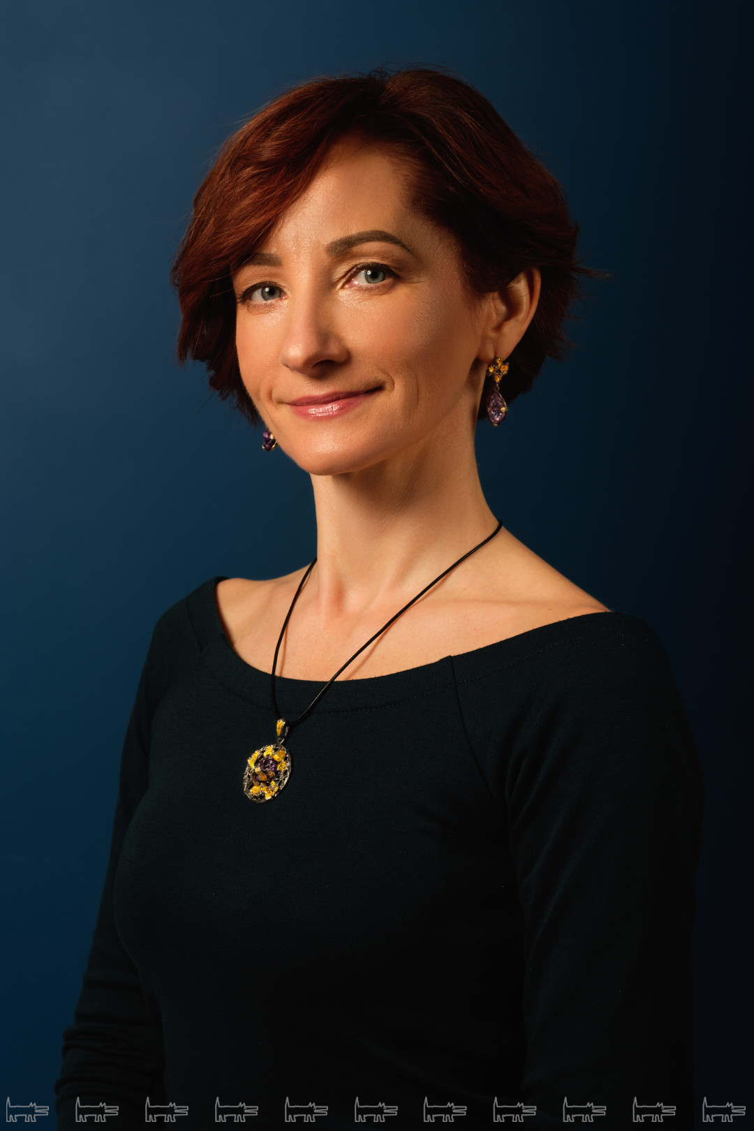 На Ольге украшения «Цветущая Флоренция», аметист (Марокко), серебро 925°