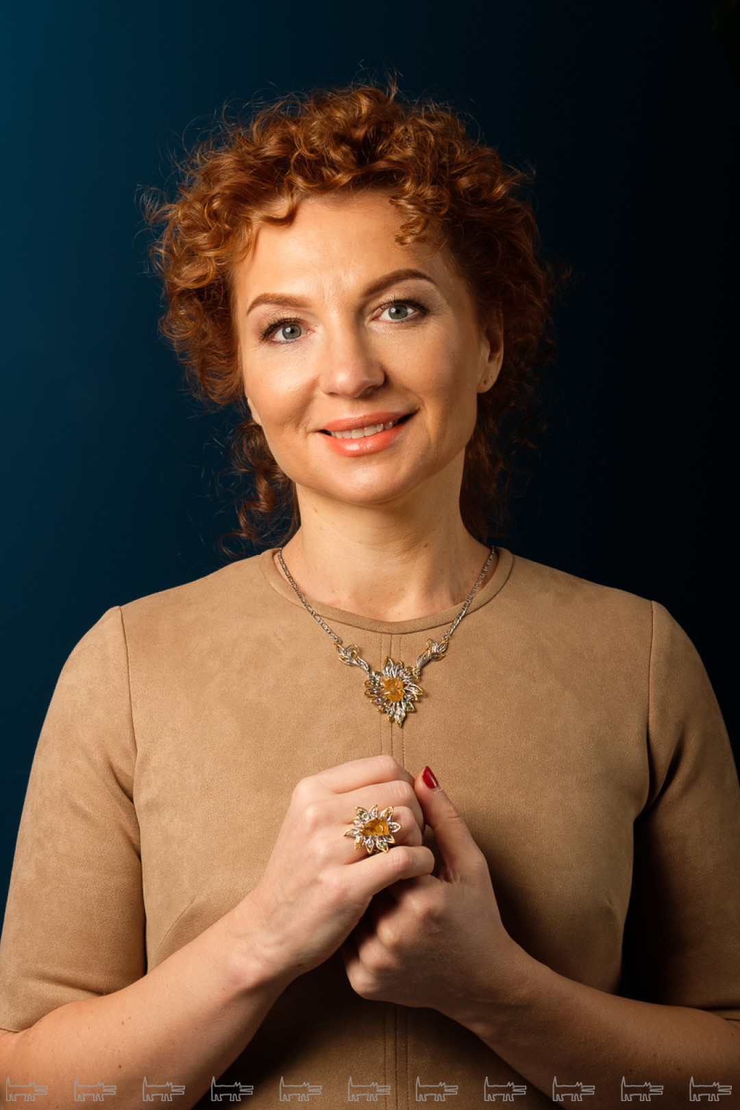 На Татьяне украшения «Ласковое солнце», цитрин (Мадагаскар), серебро 925°