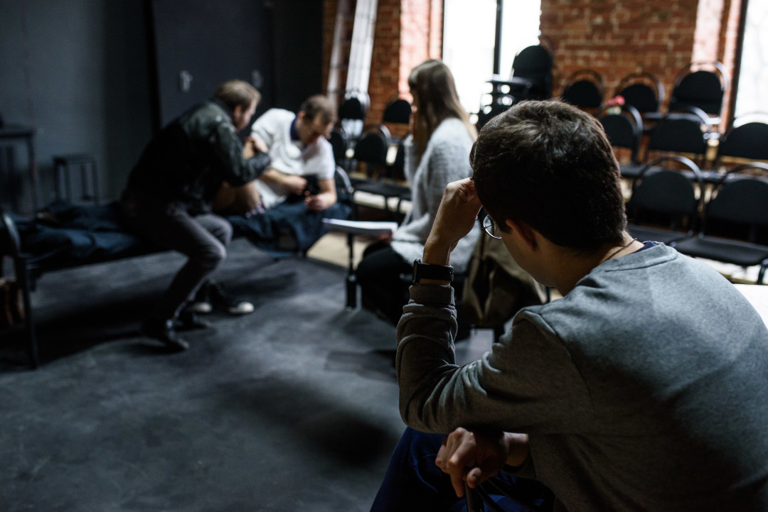 Репетиция спектакля «Летели качели». Фото: Рита Хорошо