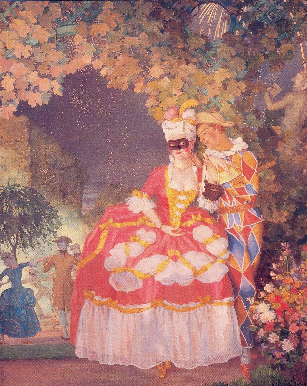 К.А.Сомов. Арлекин и дама. 1921.