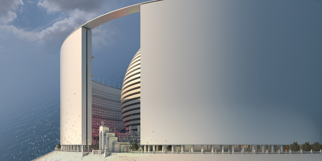 Фрагмент видео-инсталляции Третья Утопия Михаила Заикина