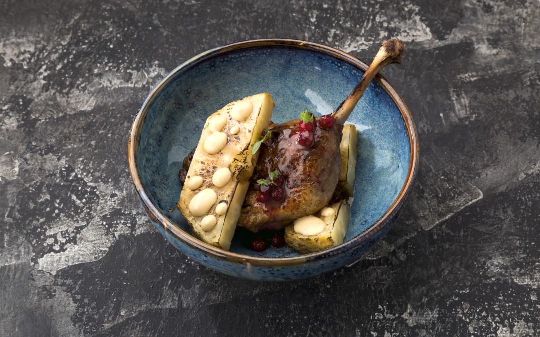 Утиная ножка конфи с корнем сельдерея. Виктор Гусев, «Мечтатели»