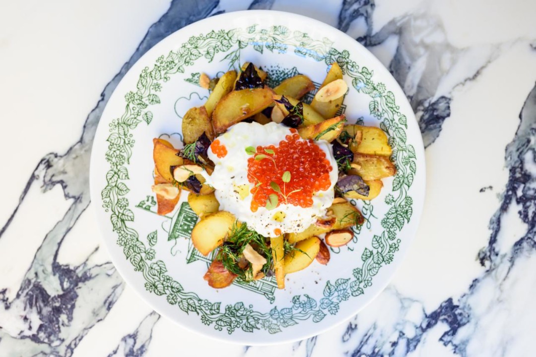 Страчателла с красной икрой