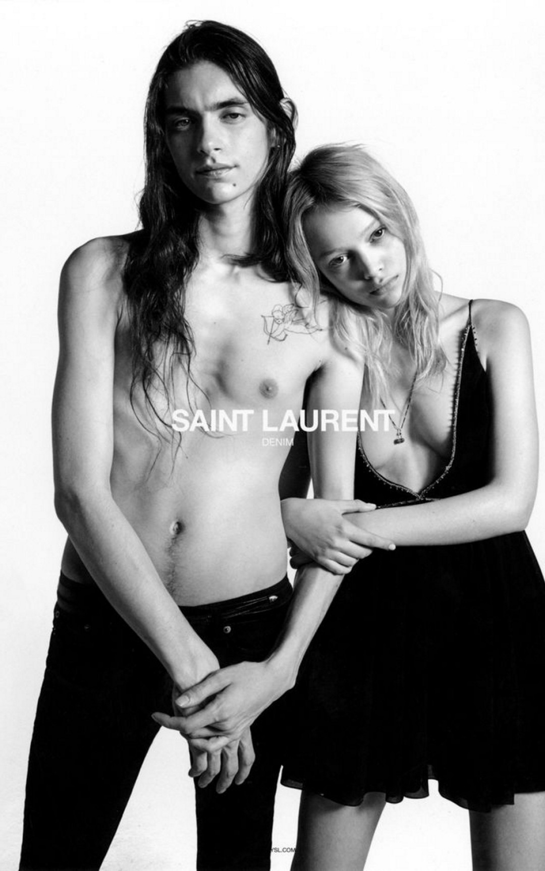 Симона Куст в рекламной кампании Saint Laurent Denim #YSL23