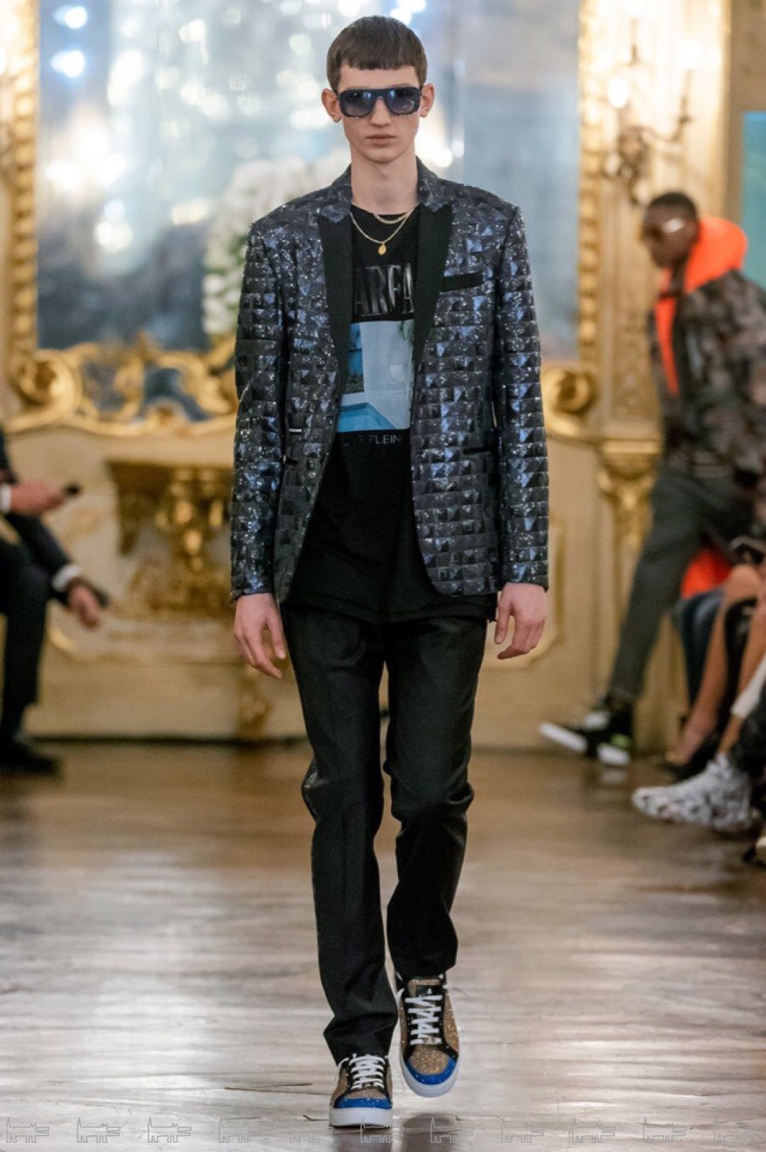 Евгений Иванов на показе Philipp Plein, коллекция осень-зима 2019/20