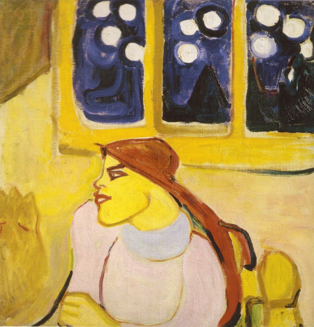 Елена Гуро. Женщина в платке (Скандинавская царевна), 1910 год