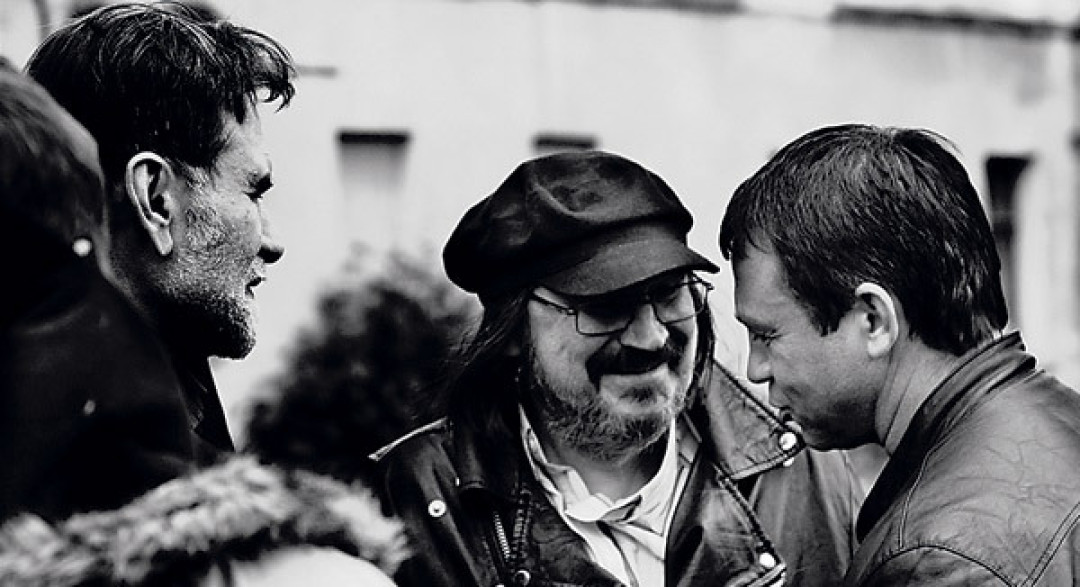 Сергей Сельянов, Алексей Балабанов, Александр Мосин на съемках фильма «Я тоже хочу».