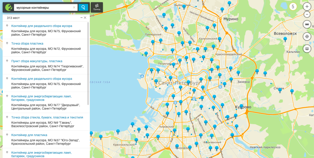Покажи карту ближе. Расположение мусорных контейнеров на карте. Мусорная карта Санкт-Петербурга. Раздельный сбор мусора в Санкт-Петербурге карта.