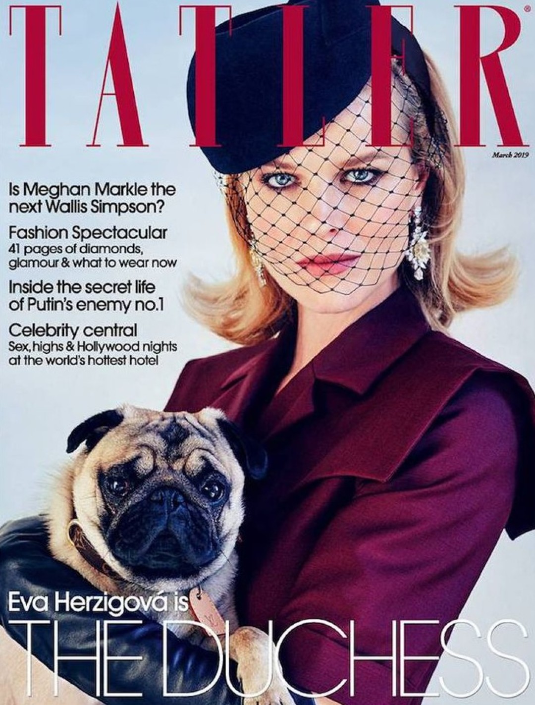 Обложка журнала Tatler UK, март 2019