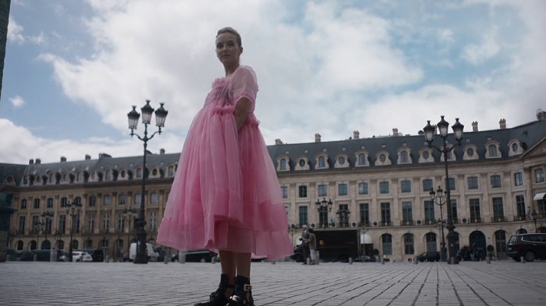 Вилланель в платье Molly Goddard