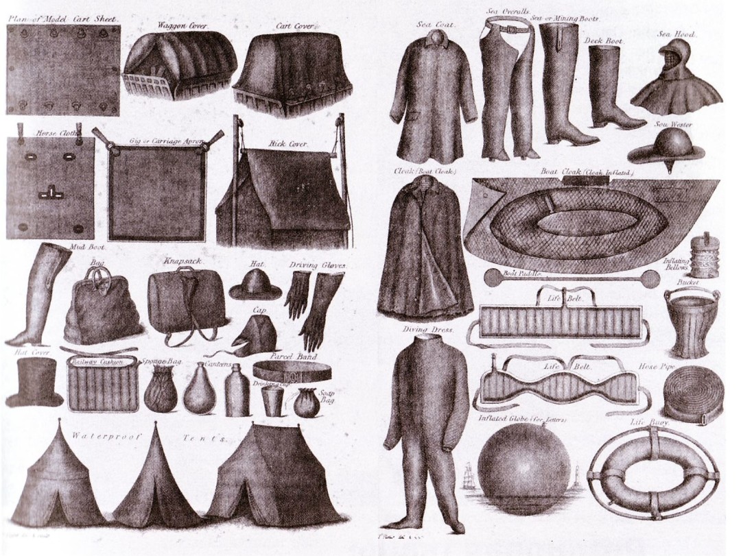 Ассортимент товаров из резины, 1857 год